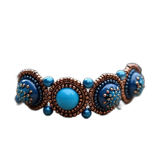 jewelry, crown, staff, blue, beaded, bracelet, pattern, copper transparent PNG cut-out