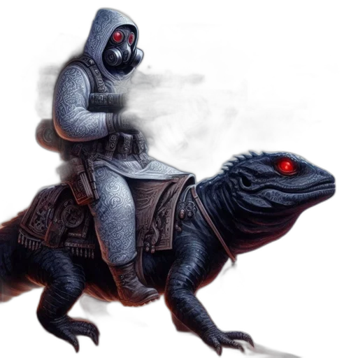 dragon, creature, concept art, fantasy art, outer space, figure, white, hooded transparent PNG cut-out