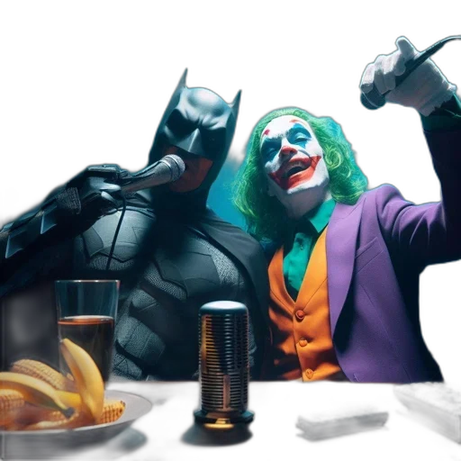 concept art, comic book art, two, comic, book, icons, batman, joker transparent PNG cut-out