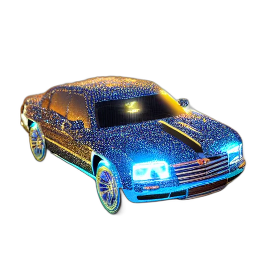 car, 3d render, vaporwave, concept art transparent PNG cut-out
