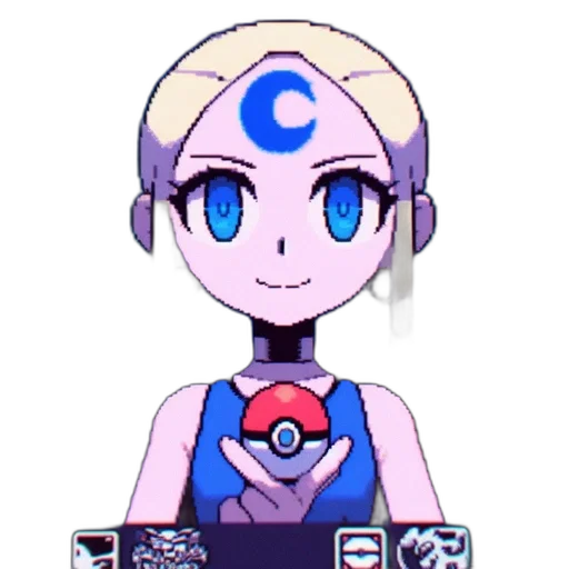 robot, staff, creature, jewelry, pixel art, vaporwave, cartoon, anime transparent PNG cut-out