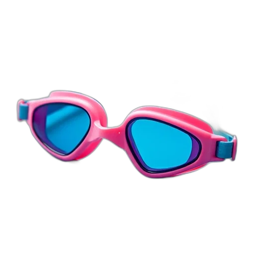 vaporwave, 3d render, neon, pastel, colorful, pair, swimming, goggles transparent PNG cut-out