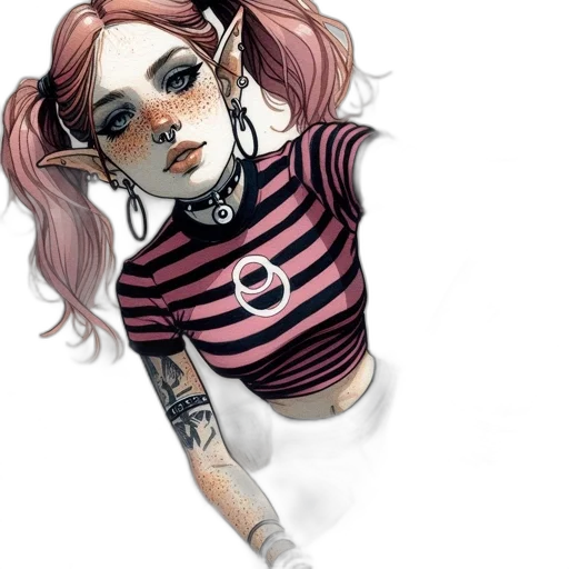 comic book art, concept art, fantasy art, cartoon, dark, monochrome, red, neon transparent PNG cut-out