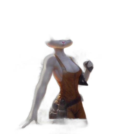 robot, staff, weapon, mask, concept art, 3d render, fantasy art, pixel art transparent PNG cut-out