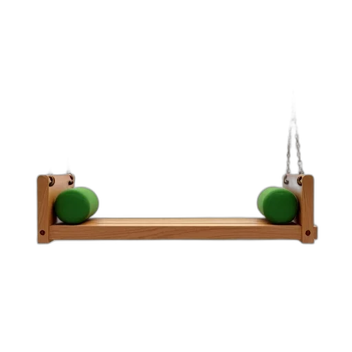 furniture, jewelry, staff, 3d render, wooden, swing, seat, two transparent PNG cut-out