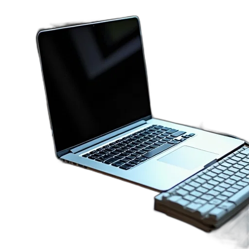 staff, weapon, robot, 3d render, cyberpunk, photorealistic, vaporwave, laptop transparent PNG cut-out