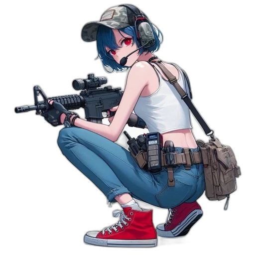 weapon, animal, jacket, robot, anime, pixel art, concept art, cartoon transparent PNG cut-out