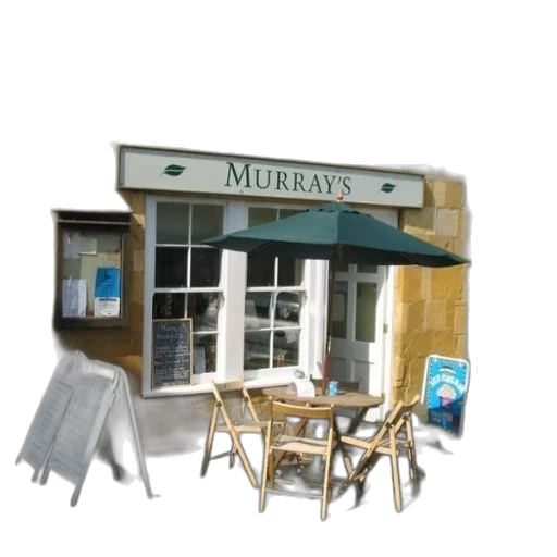 furniture, 3d render, murray, storefront, green, umbrella, outdoor, seating transparent PNG cut-out