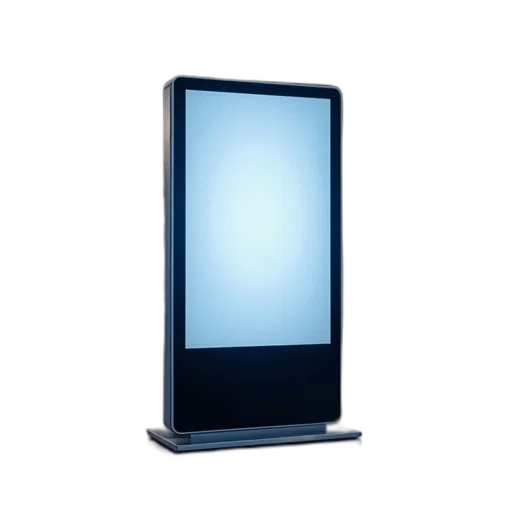 robot, furniture, 3d render, photorealistic, blue, digital, signage, displays transparent PNG cut-out
