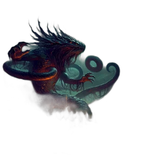 dragon, creature, animal, mask, concept art, fantasy art, photorealistic, watercolor transparent PNG cut-out