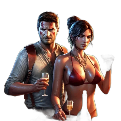 jacket, concept art, pixel art, cyberpunk, comic book art, fire, two, individuals transparent PNG cut-out