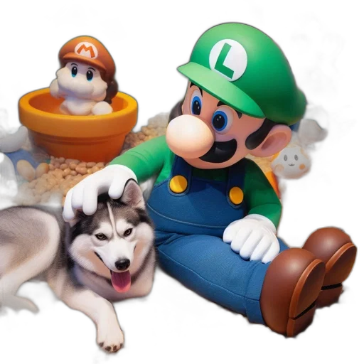 animal, furniture, concept art, 3d render, pixel art, photorealistic, monochrome, animated transparent PNG cut-out