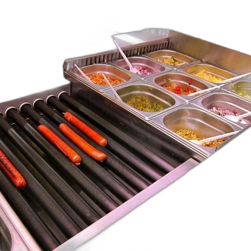 food, staff, 3d render, neon, colorful, hot, dog, roller transparent PNG cut-out