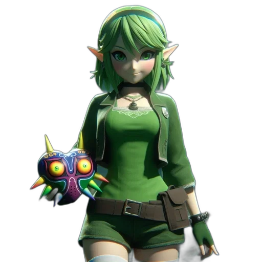 staff, weapon, concept art, 3d render, fantasy art, pixel art, green, animated transparent PNG cut-out