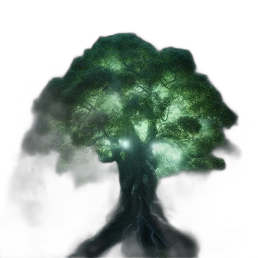 tree, crown, creature, dragon, concept art, fantasy art, 3d render, photorealistic transparent PNG cut-out