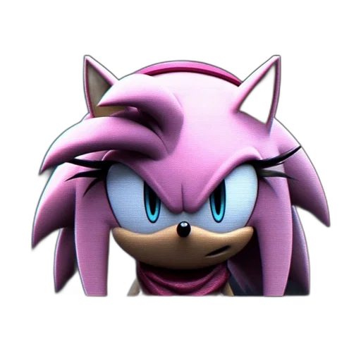 animal, creature, face, hair, 3d render, concept art, pixel art, vaporwave transparent PNG cut-out