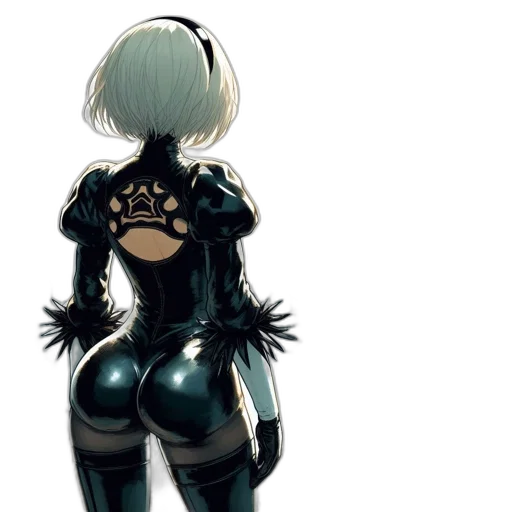 robot, dress, jacket, concept art, cyberpunk, comic book art, anime, monochrome transparent PNG cut-out