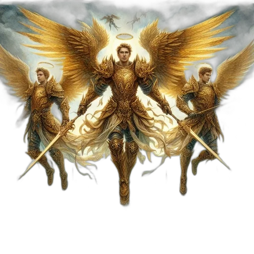 staff, fantasy art, concept art, comic book art, pixel art, golden, three, angelic transparent PNG cut-out
