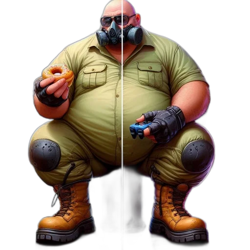 mask, weapon, jacket, robot, concept art, cyberpunk, pixel art, comic book art transparent PNG cut-out