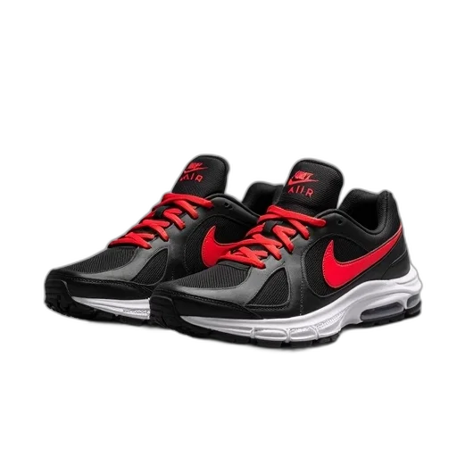 shoes, 3d render, pair, black, white, nike, air, max transparent PNG cut-out