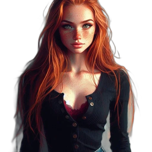 dress, jacket, face, jewelry, fantasy art, photorealistic, concept art, comic book art transparent PNG cut-out