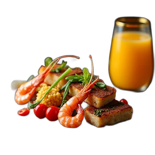 food, photorealistic, 3d render, wooden, board, variety, items, including transparent PNG cut-out