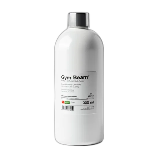 bottle, white, cylindrical, container, silver, cap, label, reads transparent PNG cut-out