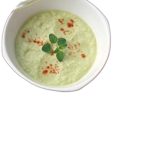 food, photorealistic, 3d render, green, bowl, dip, red, spices transparent PNG cut-out
