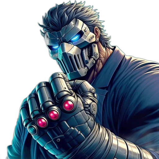 mask, comic book art, concept art, cyberpunk, pixel art, blue, futuristic, setting transparent PNG cut-out