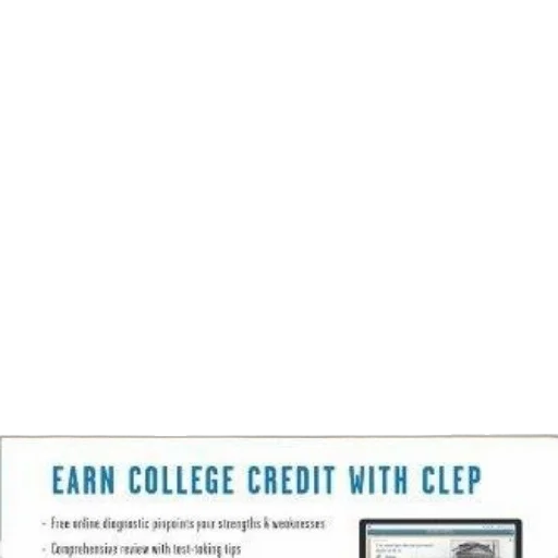 clep, civilization, earn, college, credit, book, cover, featuring transparent PNG cut-out