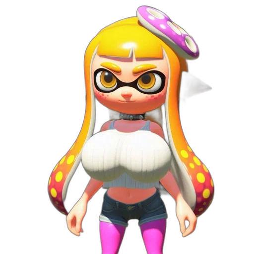 dress, mask, staff, weapon, 3d render, concept art, vaporwave, cartoon transparent PNG cut-out