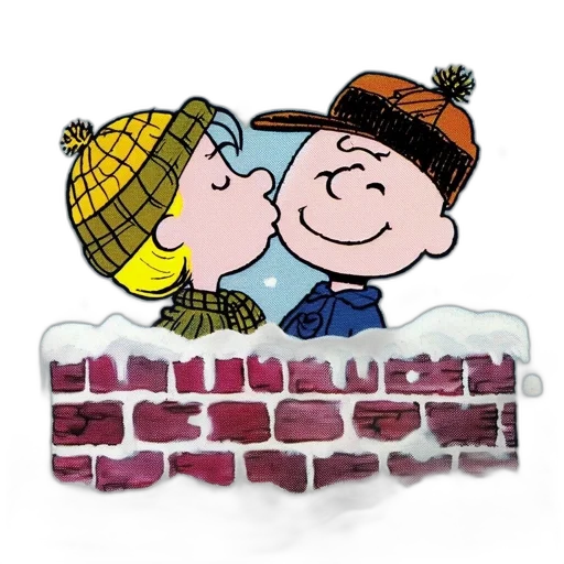 hat, snow, two, animated, characters, blondie, girl, pom-pommed transparent PNG cut-out