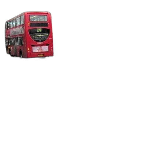 car, staff, 3d render, photorealistic, pixel art, concept art, red, double-decker transparent PNG cut-out