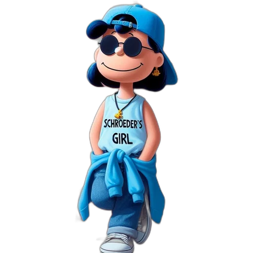3d render, cartoon, concept art, animated, character, stands, against, brick transparent PNG cut-out