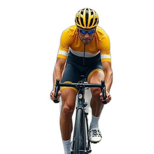 photorealistic, 3d render, first, image, depicts, group, cyclists, race transparent PNG cut-out