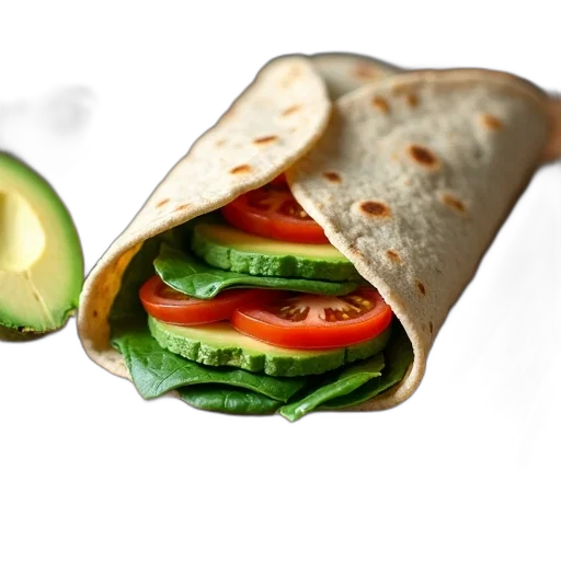 food, weapon, photorealistic, 3d render, whole, wheat, tortilla, filled transparent PNG cut-out