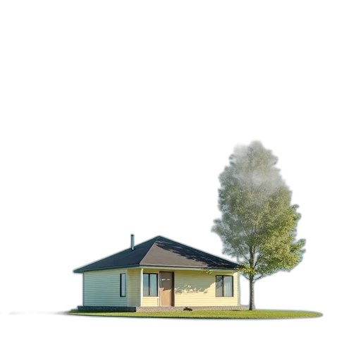 building, tree, furniture, umbrella, 3d render, concept art, photorealistic, watercolor transparent PNG cut-out