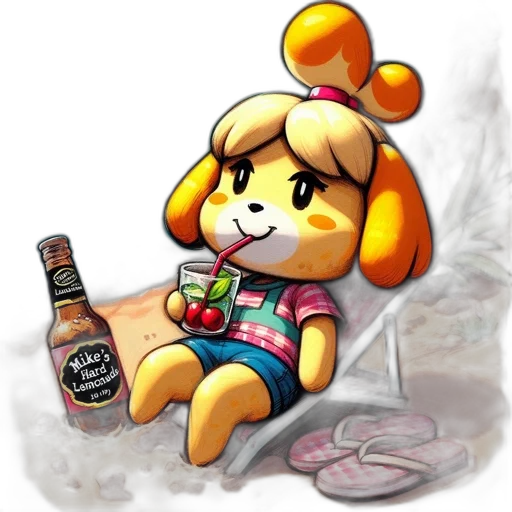 bottle, food, pixel art, concept art, vaporwave, watercolor, fire, golden transparent PNG cut-out