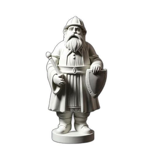 staff, 3d render, concept art, photorealistic, white, porcelain, figurine, person transparent PNG cut-out