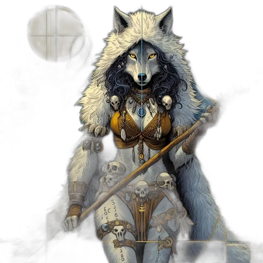 staff, sword, animal, fantasy art, concept art, watercolor, pixel art, earth tones transparent PNG cut-out