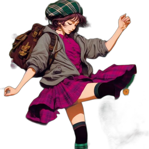 dress, anime, photorealistic, concept art, fantasy art, green, young, woman transparent PNG cut-out