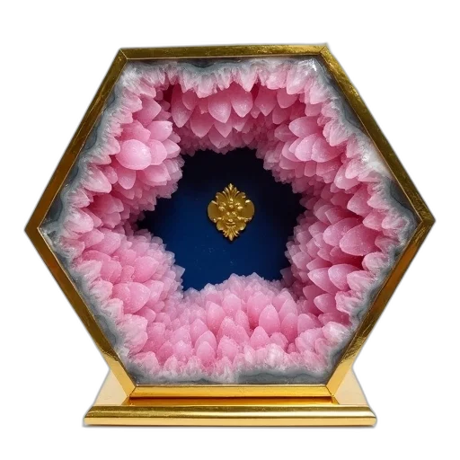 crown, jewelry, flower, staff, 3d render, oil painting, blue, pink transparent PNG cut-out