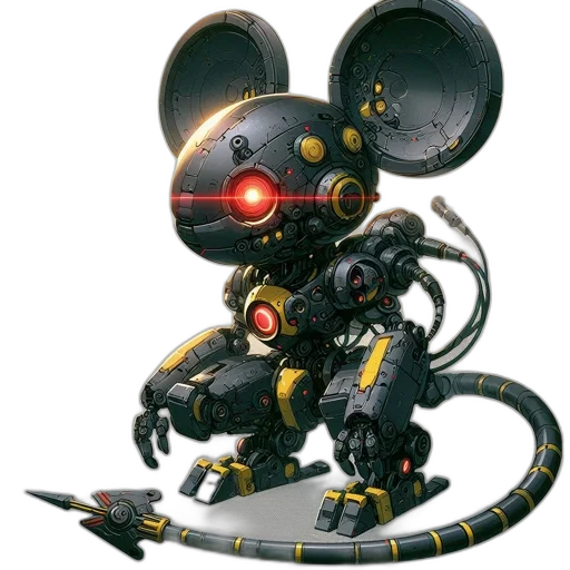 robot, weapon, staff, concept art, cyberpunk, 3d render, fantasy art, intricately-designed transparent PNG cut-out