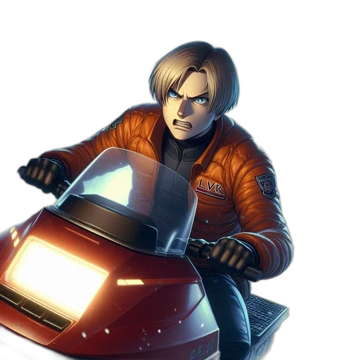jacket, car, concept art, cyberpunk, comic book art, 3d render, two, animated transparent PNG cut-out