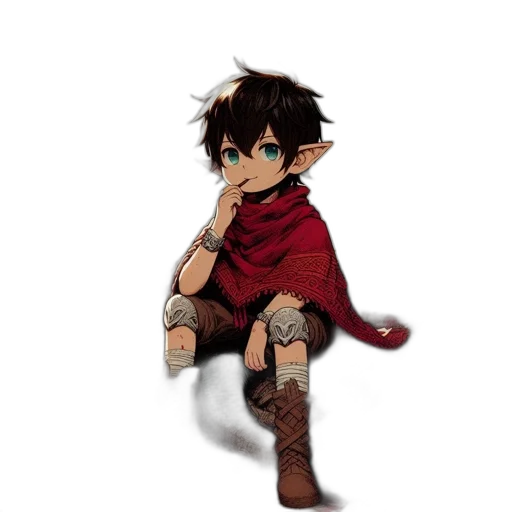 dragon, staff, fantasy art, pixel art, concept art, anime, red, dark transparent PNG cut-out