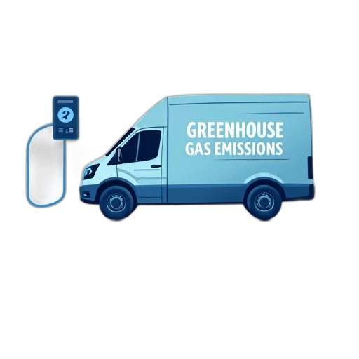 concept art, stylized, illustration, delivery, van, blue, color, scheme transparent PNG cut-out