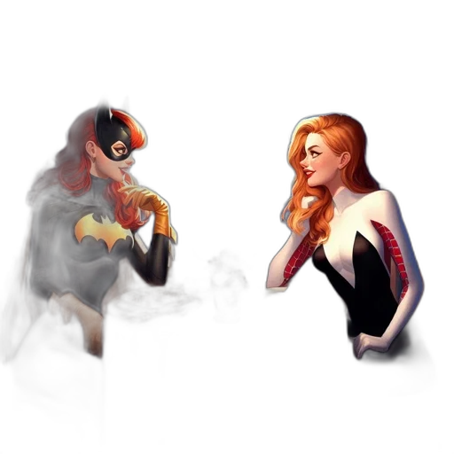 comic book art, concept art, 3d render, pixel art, fire, dark, two, animated transparent PNG cut-out