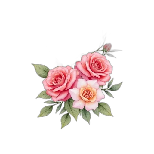flower, crown, jewelry, photorealistic, watercolor, oil painting, pencil sketch, pastel transparent PNG cut-out