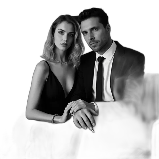dress, photorealistic, fire, black, white, image, man, woman transparent PNG cut-out