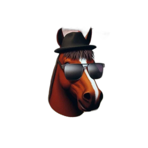 hat, animal, mask, face, photorealistic, case, game, horse transparent PNG cut-out